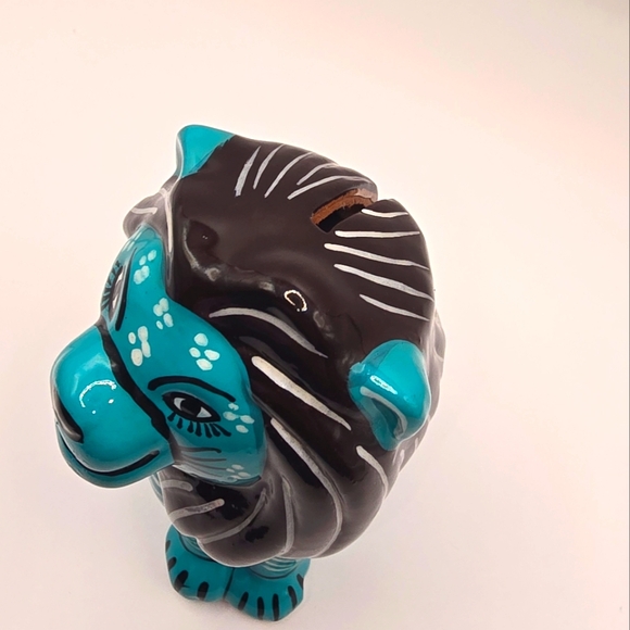 Disney Lion King Folkart Turquoise Figurine Piggy Bank - Picture 6 of 8